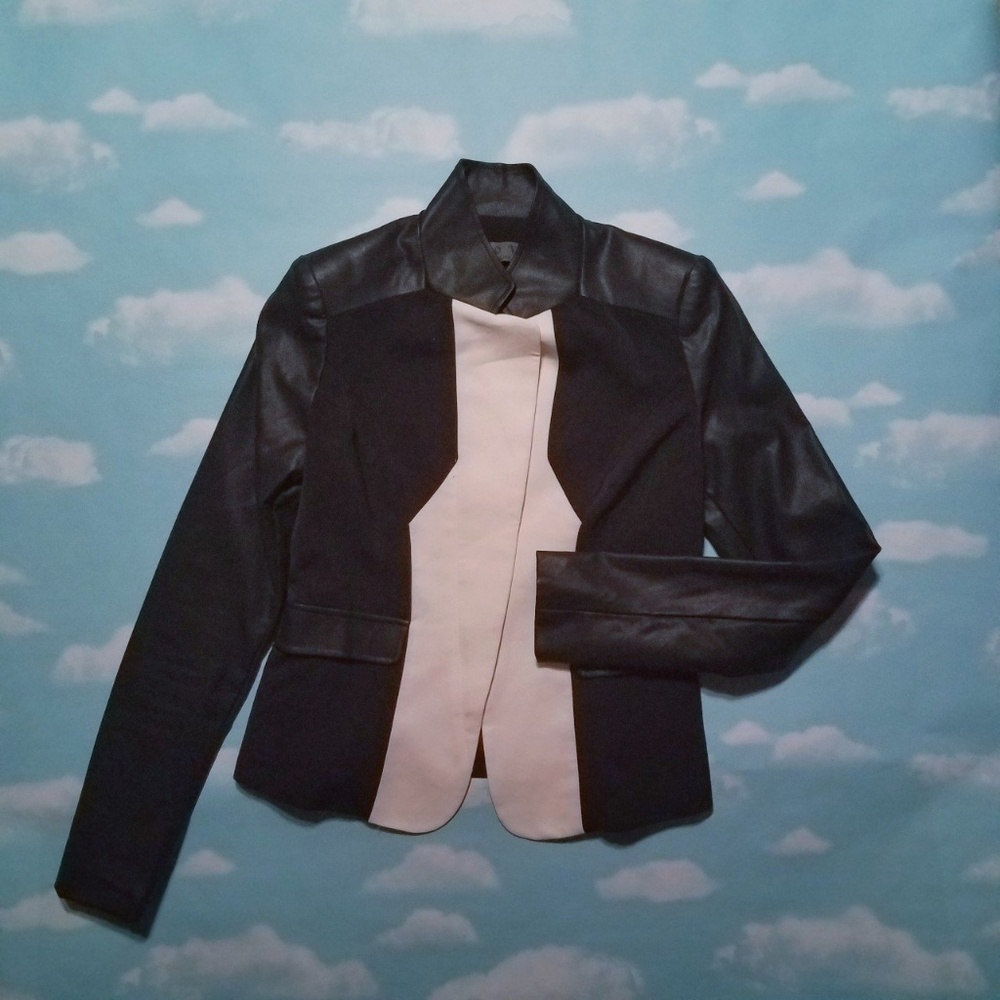 Black and White Strucured Jacket